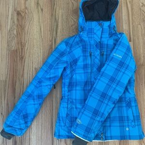 Columbia Whirlibird ski jacket w/ zip-out liner - women | blue plaid | medium